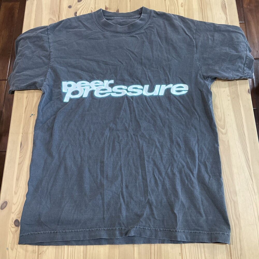 Drake Related Peer Pressure Rap Tour Its All A Blur Gray Faded Shirt Men’s M